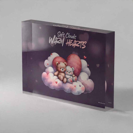 Soft Clouds, Warm Hearts – Acrylic Photo Block