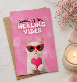 Sending You Healing Vibes – Thoughtful Get Well Soon & Feel Better Greeting Card