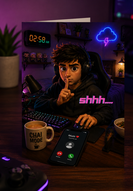 Shhh… Gamer Mode Activated – Funny Gaming Birthday Greeting Card