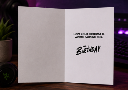 Shhh… Gamer Mode Activated – Funny Gaming Birthday Greeting Card