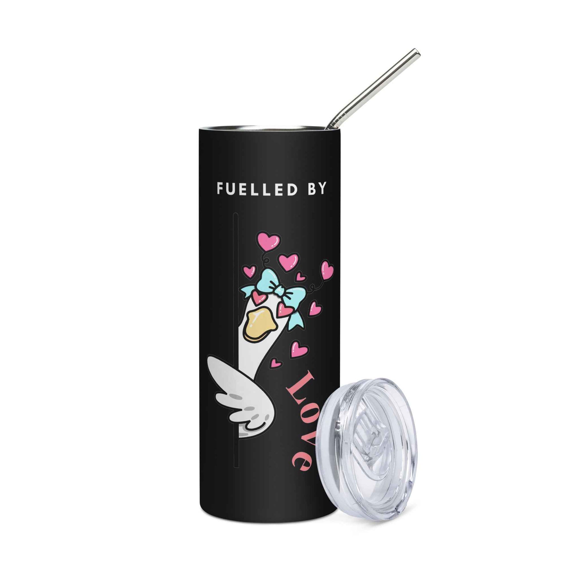 Fuelled By Love (Goose with Hearts) Tumbler