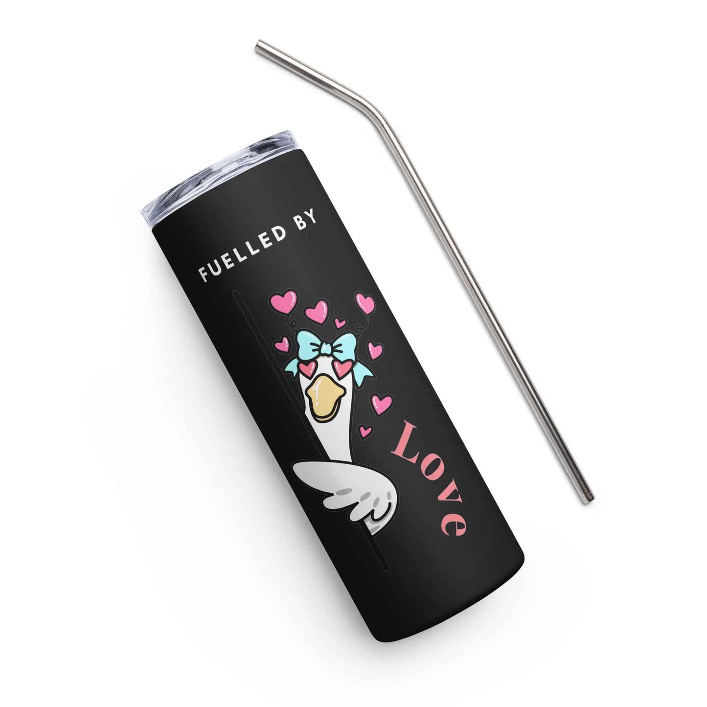 Fuelled By Love (Goose with Hearts) Tumbler