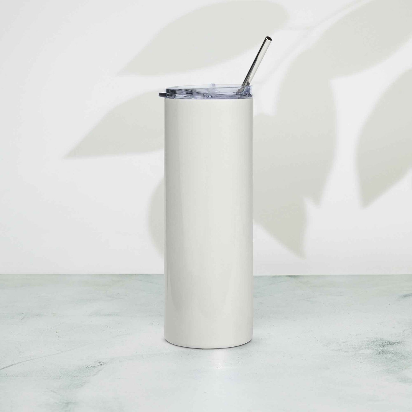 Stay Pawsitive Cat Tumbler - Cream