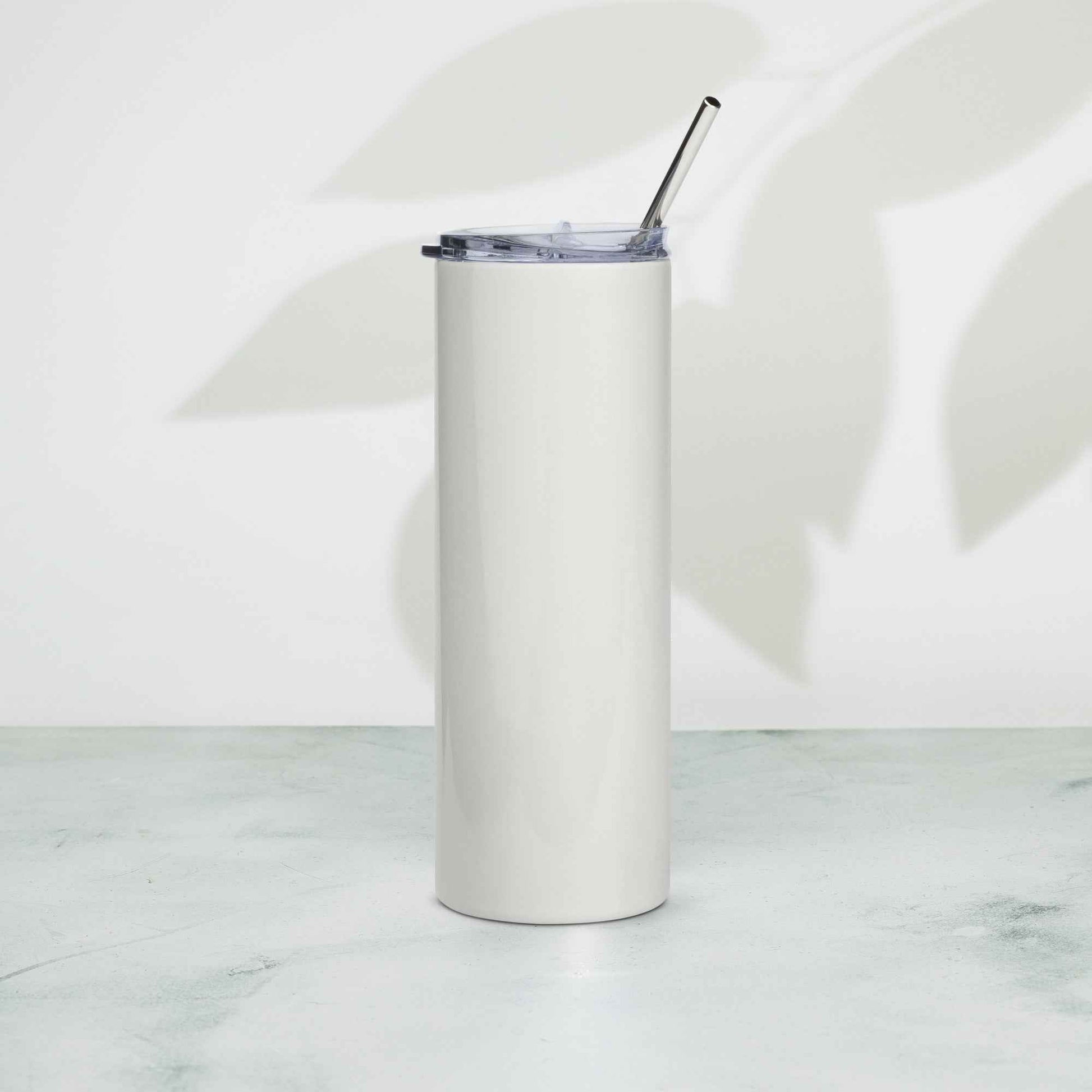 Stay Pawsitive Cat Tumbler - Cream