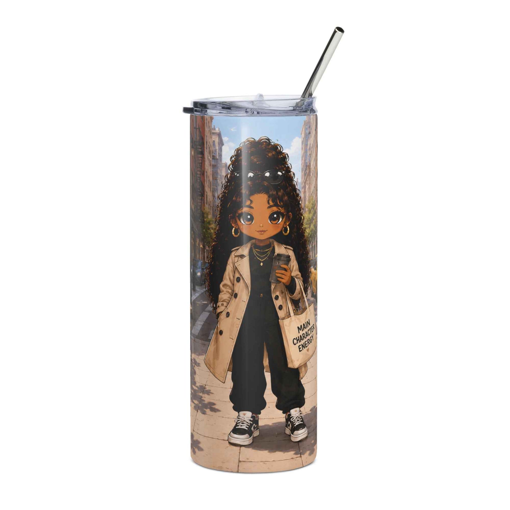 Brown Girl Chaos City Life Stainless Steel Tumbler