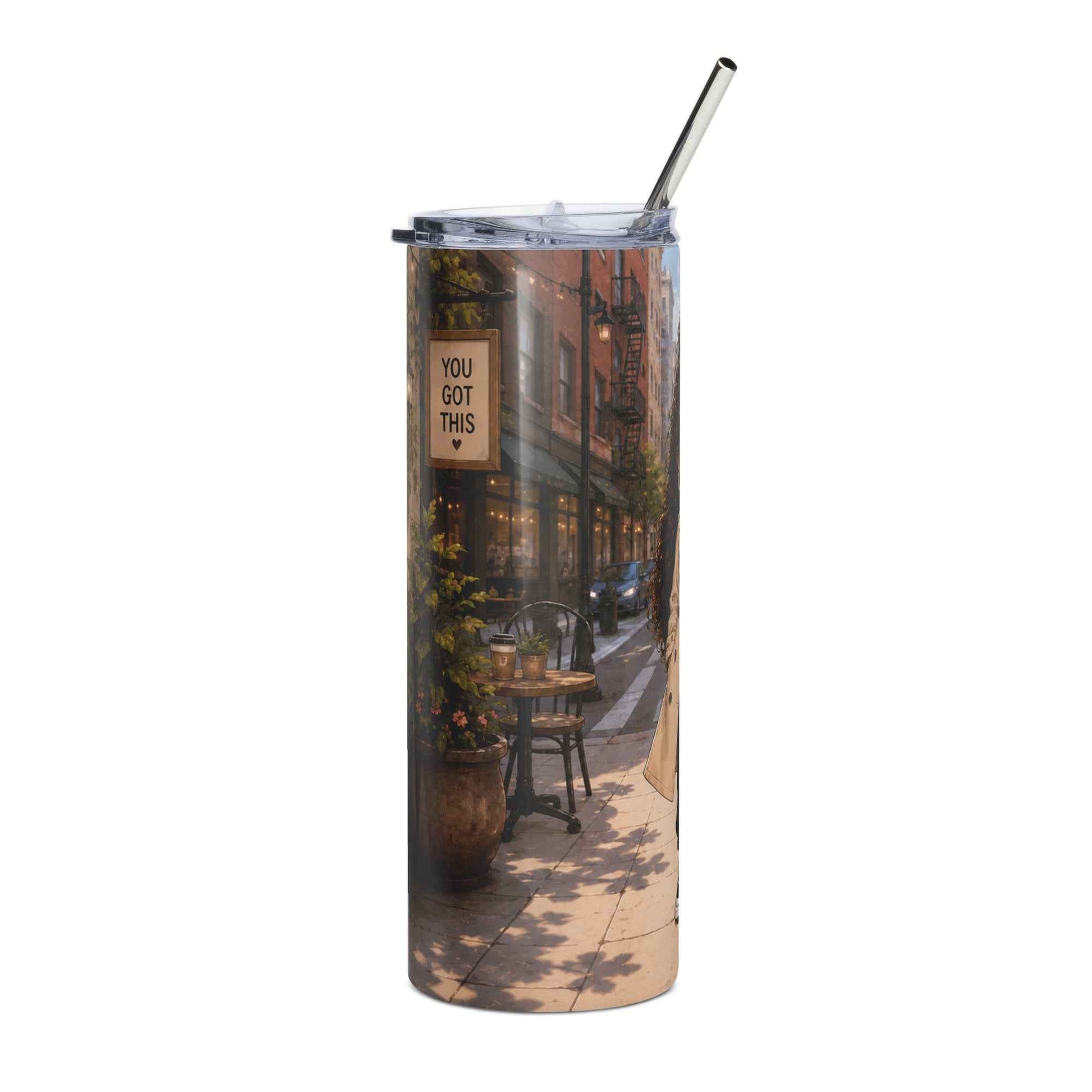 Brown Girl Chaos City Life Stainless Steel Tumbler