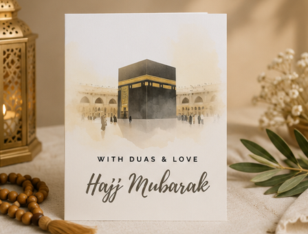 With Duas & Love – Hajj Mubarak Greeting Card