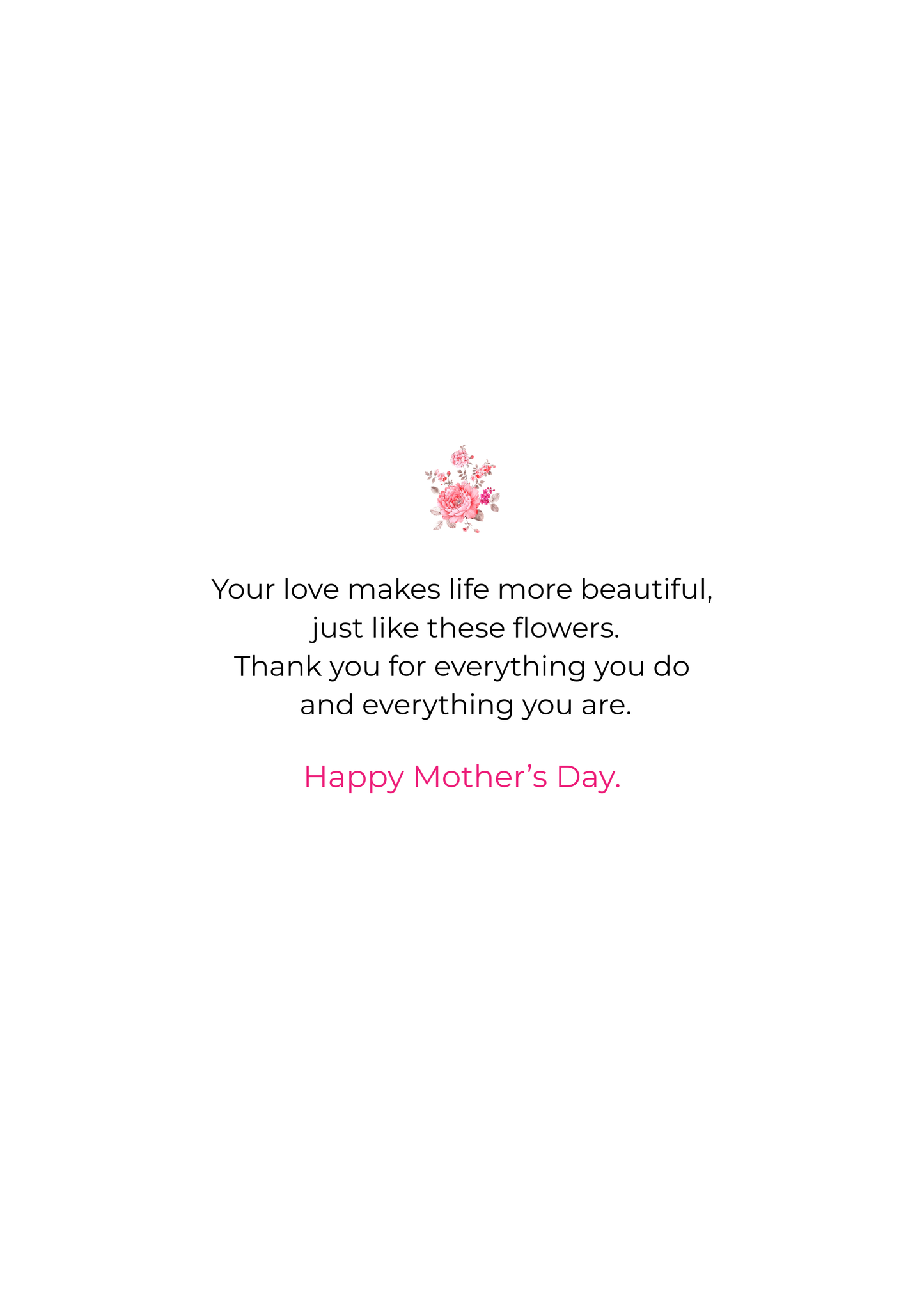 World’s Best Mom Floral Heart Mother’s Day Card – Elegant Pink Flower Greeting Card