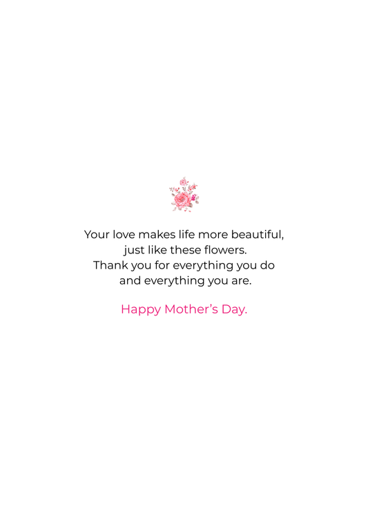 World’s Best Mom Floral Heart Mother’s Day Card – Elegant Pink Flower Greeting Card