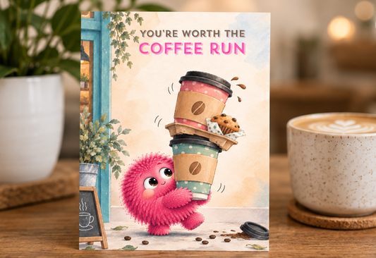 You’re Worth the Coffee Run – Funny Friendship Card