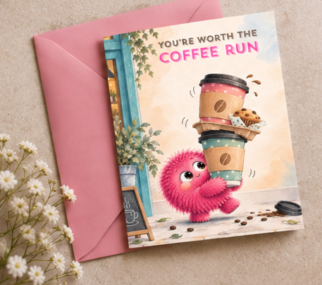 You’re Worth the Coffee Run – Funny Friendship Card