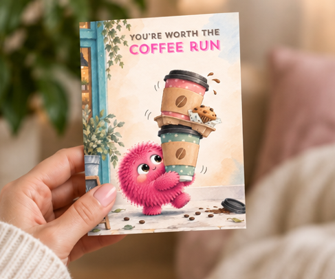 You’re Worth the Coffee Run – Funny Friendship Card